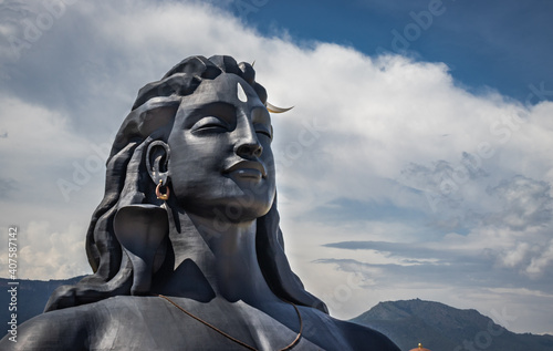adiyogi lord shiva statue from unique different angles