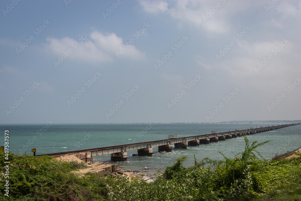 pamban bridge rameswaram india one of the oldest railway bridge