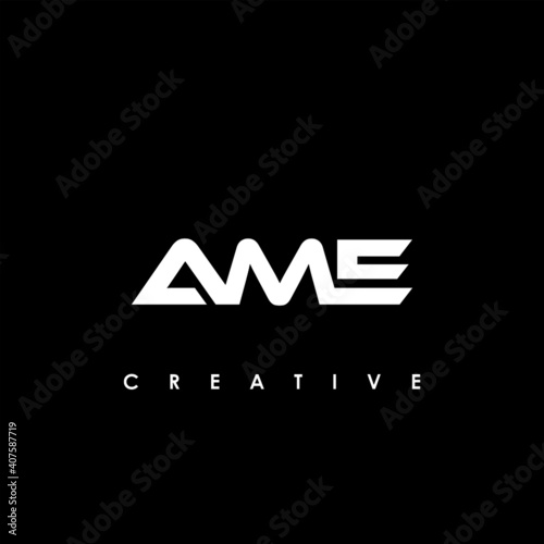 AME Letter Initial Logo Design Template Vector Illustration	
