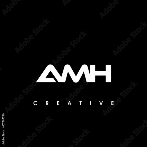 AMH Letter Initial Logo Design Template Vector Illustration 