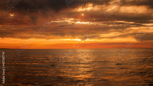 sunset over the sea