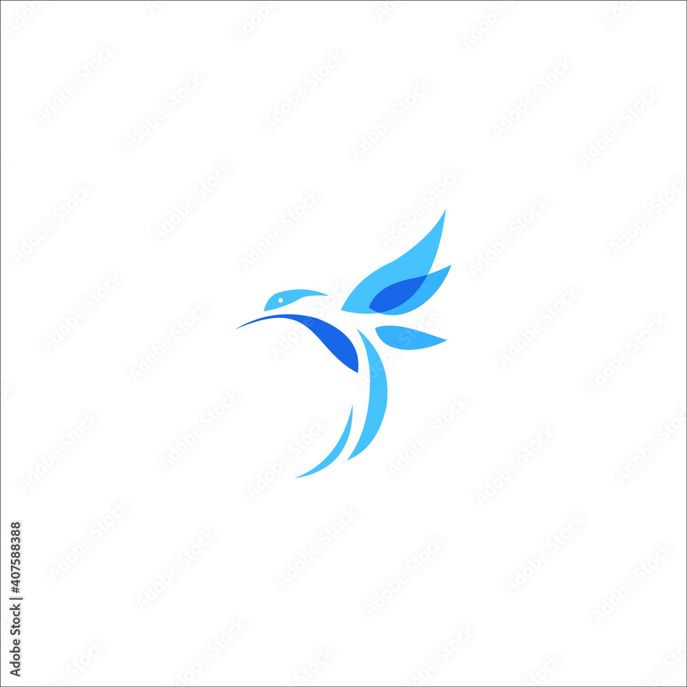 logo bird templet vector animal wing