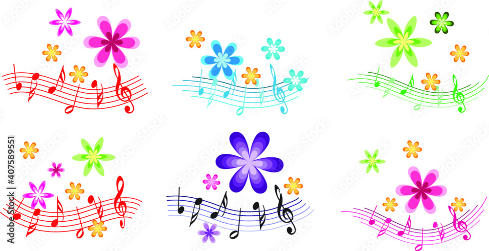 vector drawing music not with heart shape design icon set vector drawing music not with heart shape design icon set