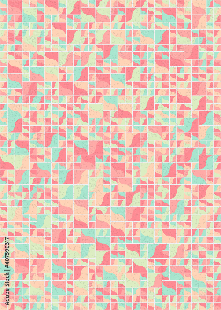 Abstract Geometric Pattern generative computational art illustration