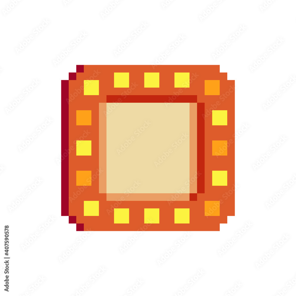 Sign with lamp. Pixel art style icon. 8-bit. Isolated vector illustration. Sign with lamp. Pixel art style icon. 8-bit. Isolated vector illustration.