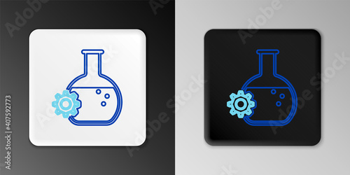Line Bioengineering icon isolated on grey background. Element of genetics and bioengineering icon. Biology, molecule, chemical icon. Colorful outline concept. Vector.