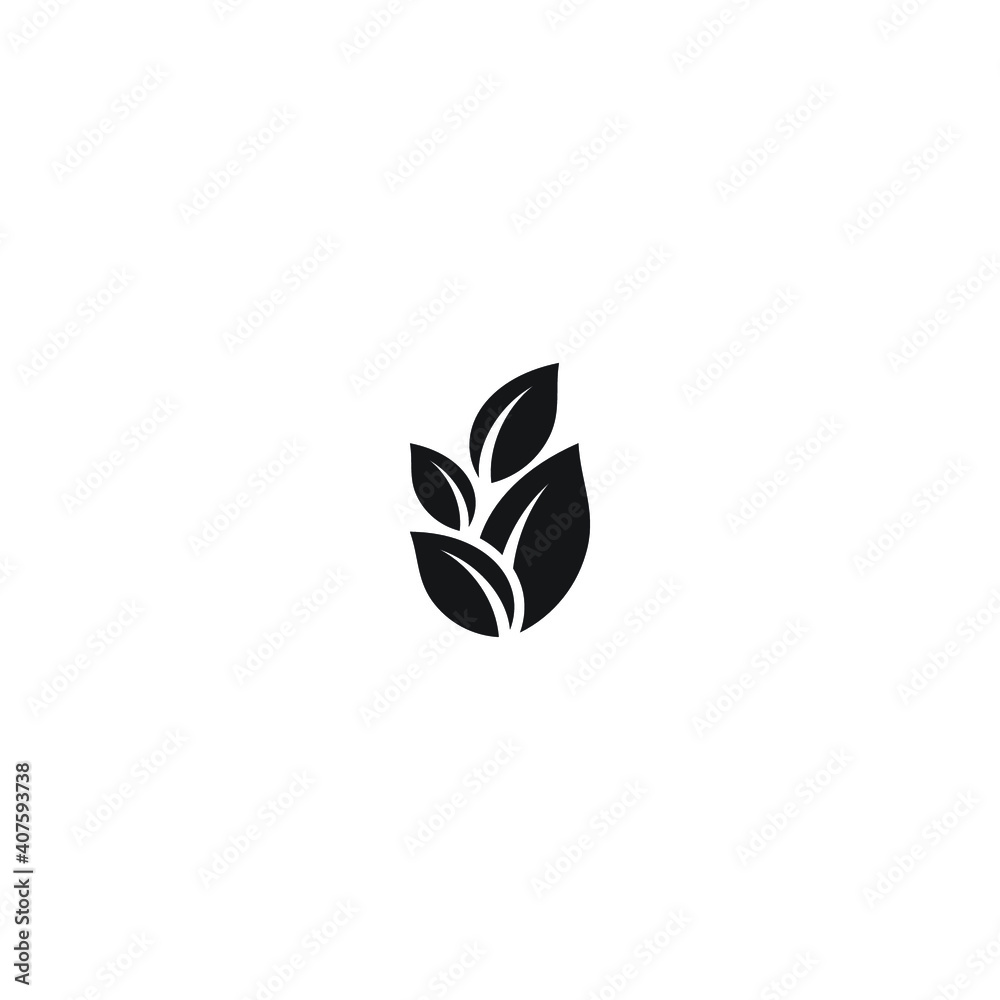 leaf logo icon design with white background and simple style leaf logo icon design with white background and simple style