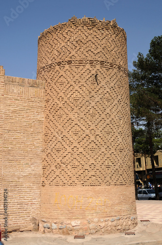 Melik Mosque was built in the 11th century during the Great Seljuk period. The tile and brick decorations in the mosque are striking. Kerman, Iran.