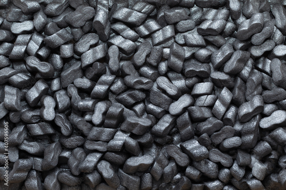 Black foam Peanuts Packaging Filler Cushioning Polystyrene Material