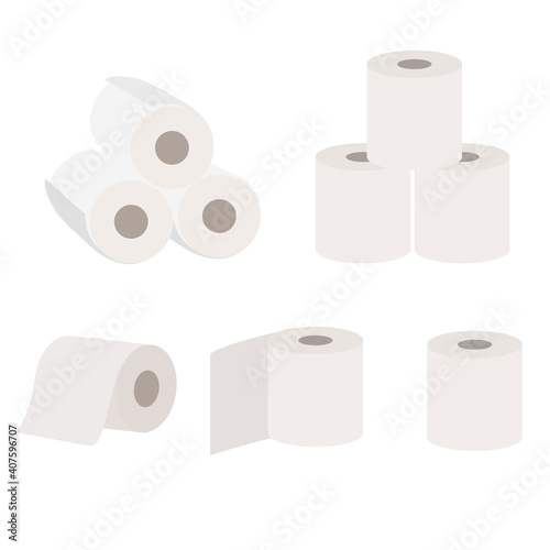 トイレットペーパーイラスト素材
