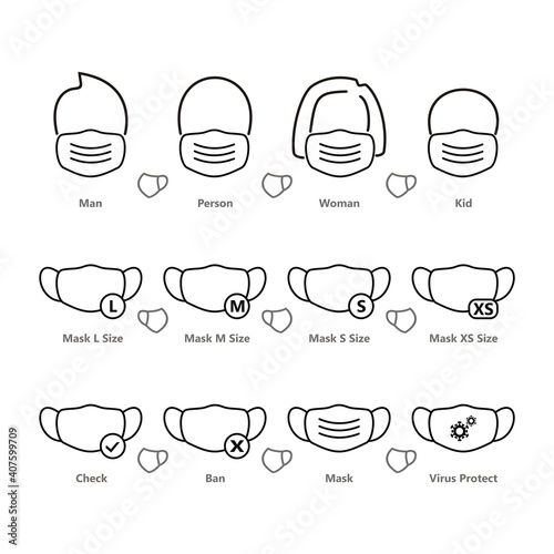 mask icon illustration and its size, this icon illustration is suitable for use for mask sales promotions