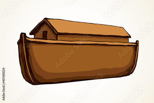 Biblical Noah's Ark. Vector drawing