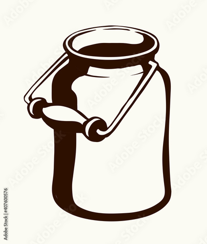 Metal old can. Vector drawing