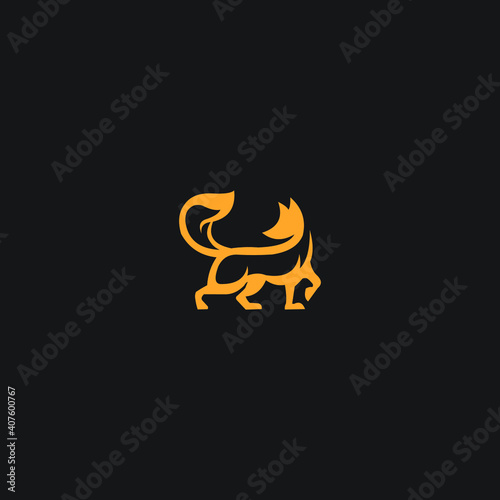 logo fox anaimal icon templet vector photo