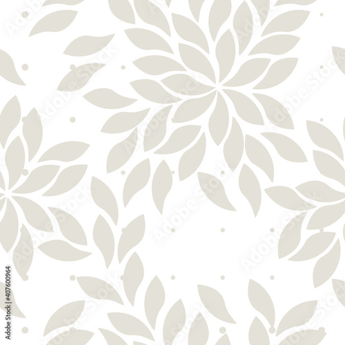 Abstract flower seamless pattern