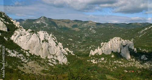 Dabarski kukovi rocks on the Velebit mountain, Croatia photo