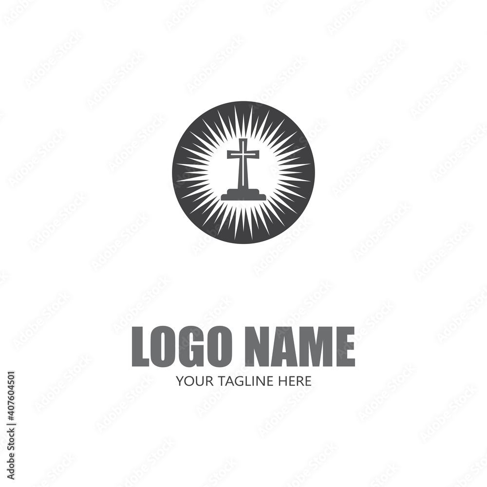 Gravestone Logo Template vector symbol nature Gravestone Logo Template vector symbol nature