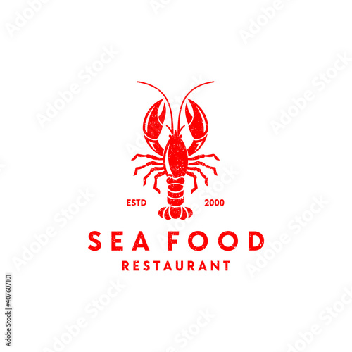 Crayfish Prawn Shrimp Lobster Claw Seafood Logo Design Inspiration