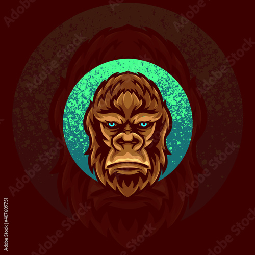 gorilla animal mascot logo illustration photo