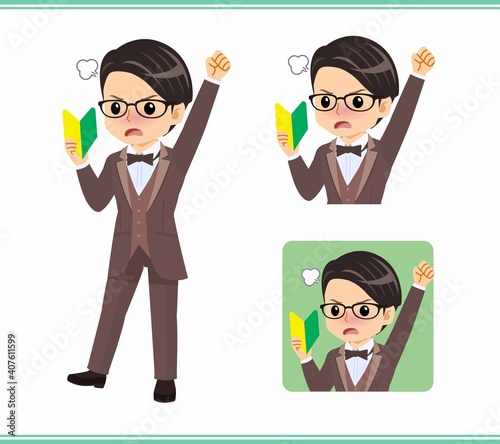 A man in a brown tie