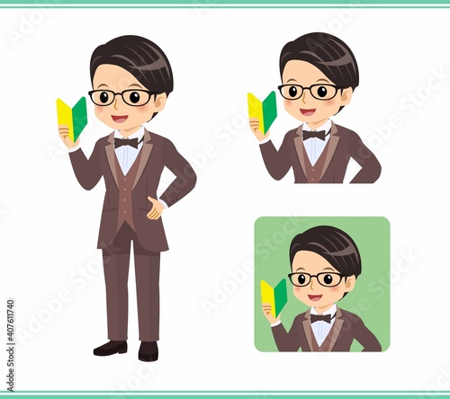 A man in a brown tie