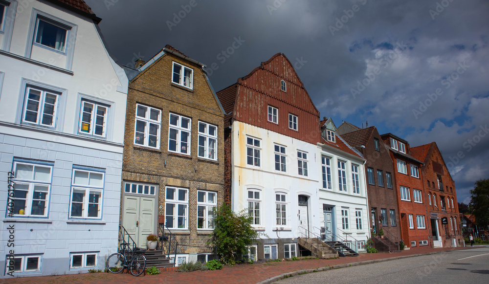 Architecture of the town of Gluckstadt, Germany