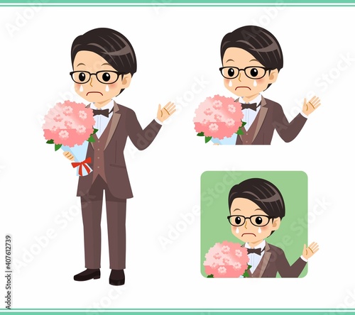 A man in a brown tie
