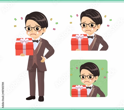 A man in a brown tie