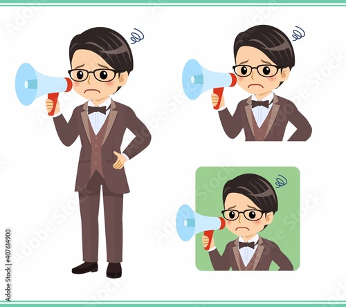 A man in a brown tie