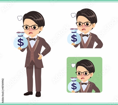 A man in a brown tie