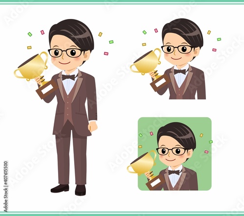 A man in a brown tie