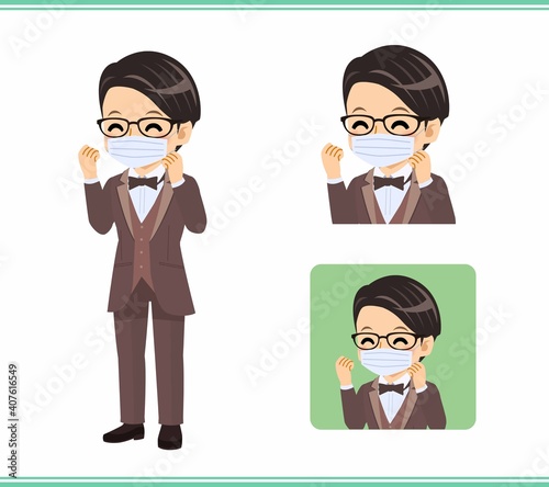 A man in a brown tie