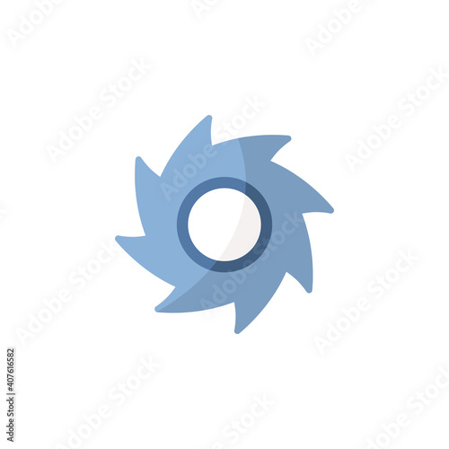 Hurricane. Category four. Flat icon. Isolated weather vector illustration