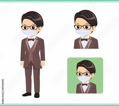 A man in a brown tie