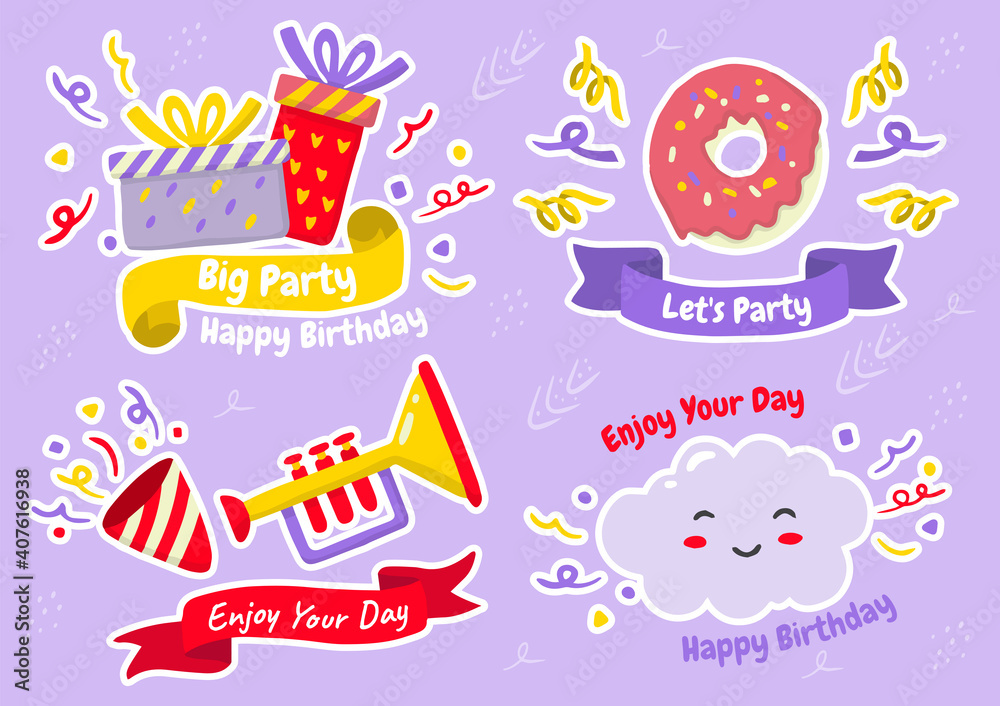 Party label Vector Logo for banner Party label Vector Logo for banner