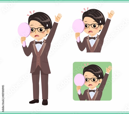 A man in a brown tie