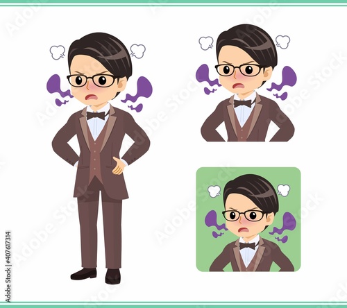 A man in a brown tie