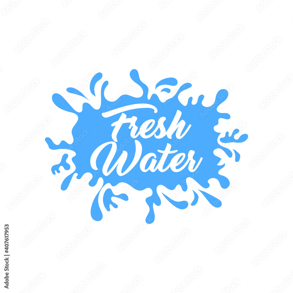 Pure water abstract sign. Water drop symbol. Branding Identity Corporate logo design template Isolated on a white background 