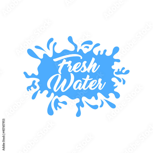 Pure water abstract sign. Water drop symbol. Branding Identity Corporate logo design template Isolated on a white background 