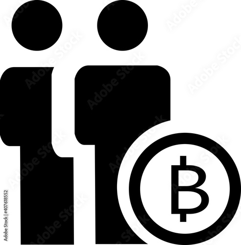 Vector design of bitcoin user icons for multiple use.