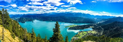 Walchensee. with alps mountains. Bavaria, Germany © Mikalai