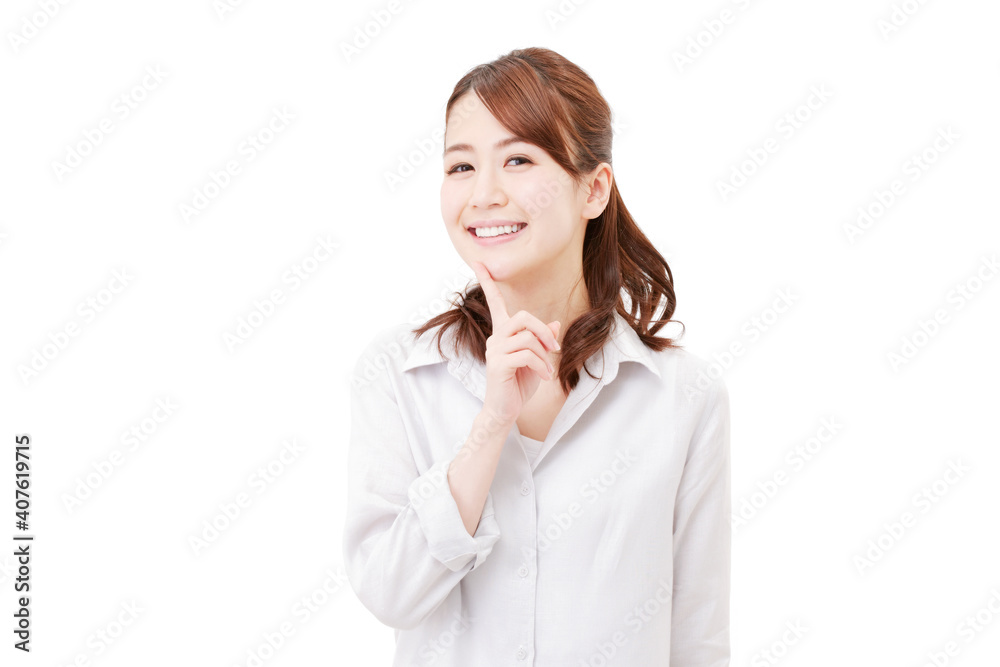 考える女性 考える女性
