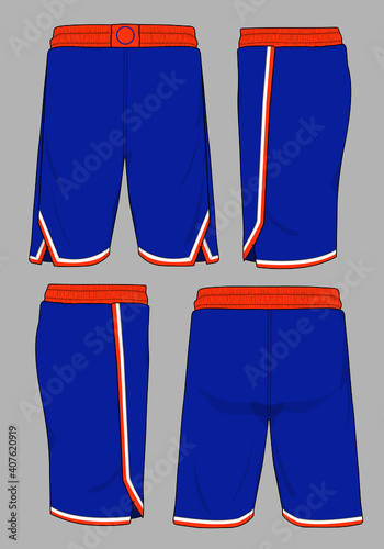 Basketball sports short template apparel