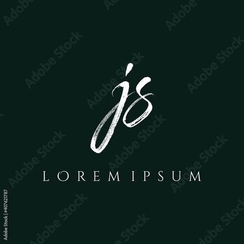 Letter JS luxury logo design vector