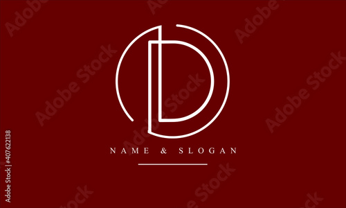 OD, DO, O, D abstract letters logo monogram