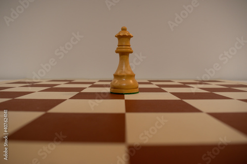 Chess piece in the middle of the chess board