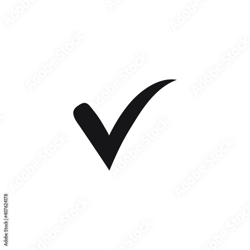 Black check mark icon. Tick symbol, tick icon vector illustration.