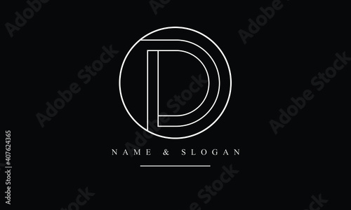 OD, DO, O, D abstract letters logo monogram