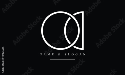 OD, DO, O, D abstract letters logo monogram