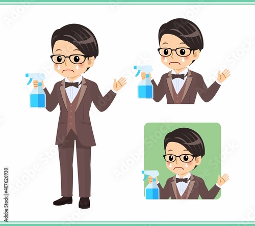 A man in a brown tie